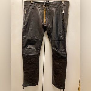 Dsquared leather biker pants